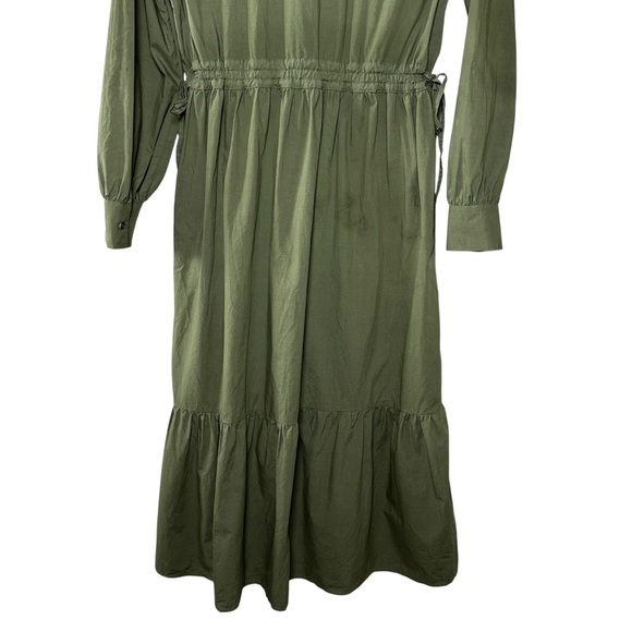Rails Maple Olive‎ Smoke Midi Dress Smocked Waist Boho Cottagecore Chic Size S - Picture 12 of 16